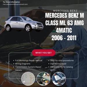 Mercedes-Benz M-Class ML63 AMG 4Matic W164 2006-2011 Workshop Manual Cover