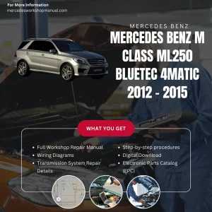 Mercedes-Benz M-Class ML250 BlueTec 4Matic 2012-2015 Workshop Manual Cover
