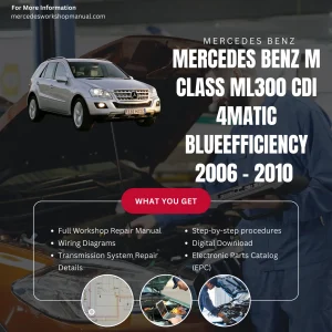 Mercedes-Benz M-Class ML300 CDI 4Matic BlueEfficiency 2006-2010 Workshop Manual Cover