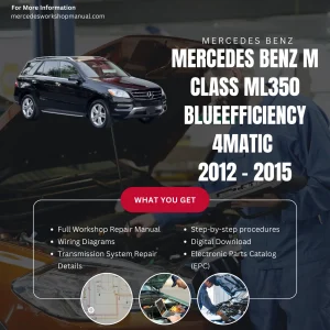 Mercedes-Benz M-Class ML350 BlueEfficiency 4Matic 2012-2015 Workshop Manual Cover
