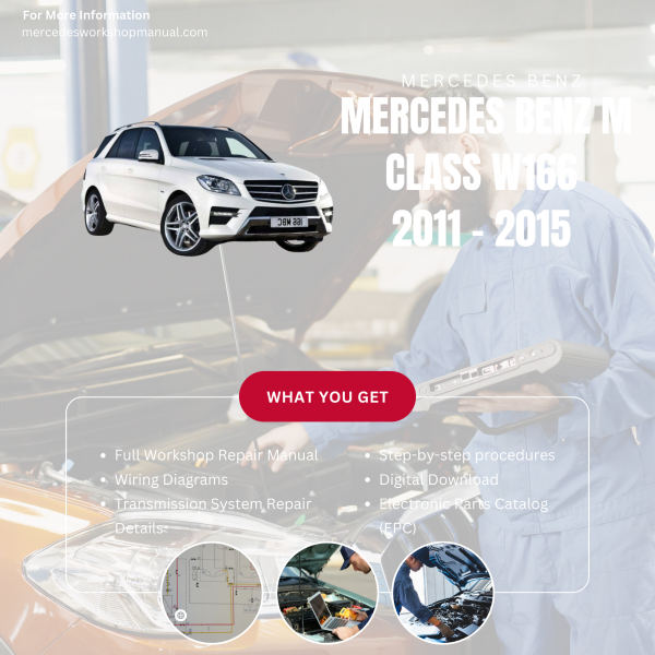 Mercedes Benz M Class W166  Workshop, Service & Repair Manual 2011 - 2015 | Engine, Wiring, Transmission, Maintenance Guide
