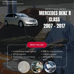 Mercedes-Benz R-Class Full Range W251 2007-2017 Workshop Manual Cover