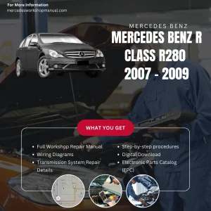 Mercedes-Benz R-Class R280 W251 2007-2009 Workshop Manual Cover