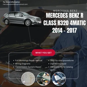 Mercedes-Benz R-Class R320 4Matic 2014-2017 Workshop Manual Cover