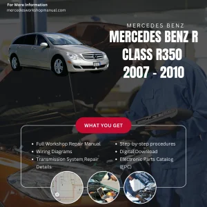 Mercedes-Benz R-Class R350 W251 2007-2010 Workshop Manual Cover