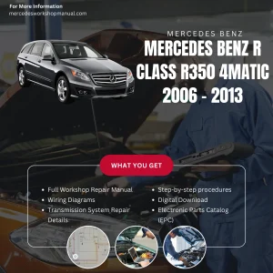Mercedes-Benz R-Class R350 4Matic W251 2006-2013 Workshop Manual Cover