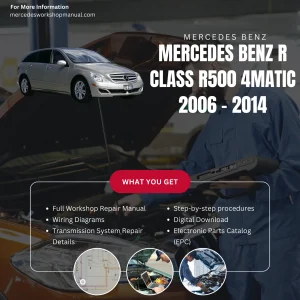 Mercedes-Benz R-Class R500 4Matic W251 2006-2014 Workshop Manual Cover