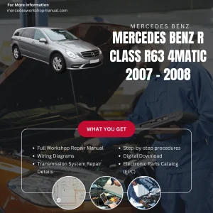 Mercedes-AMG R-Class R63 4Matic W251 2007-2008 Workshop Manual Cover