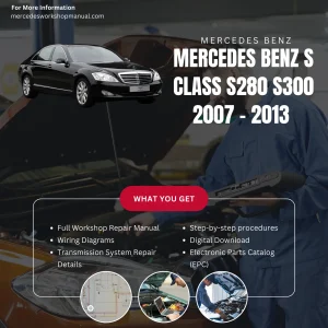 Mercedes-Benz S-Class S280 S300 W221 2007-2013 Workshop Manual Cover