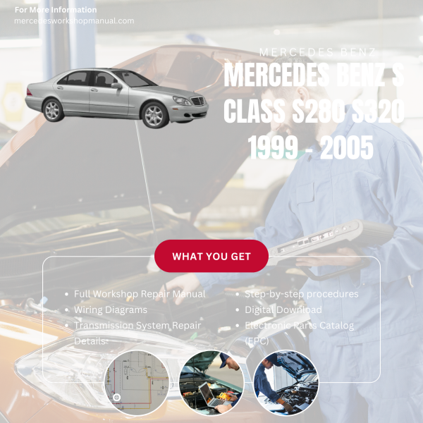 Mercedes Benz S Class S280 S320  Workshop, Service & Repair Manual 1999 - 2005 | Engine, Wiring, Transmission, Maintenance Guide