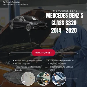 Mercedes-Benz S-Class S320 W222 2014-2020 Workshop Manual Cover
