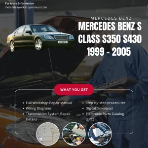 Mercedes-Benz S-Class S350 S430 1999-2005 Workshop Manual Cover