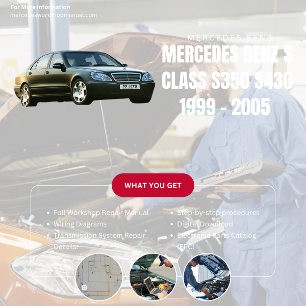 Mercedes Benz S Class S350 S430  Workshop, Service & Repair Manual 1999 - 2005 | Engine, Wiring, Transmission, Maintenance Guide