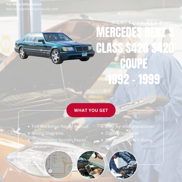 Mercedes Benz S Class S420 S420 Coupe  Workshop, Service & Repair Manual 1992 - 1999 | Engine, Wiring, Transmission, Maintenance Guide