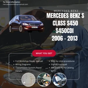 Mercedes-Benz S-Class S450 S450CDI 2006-2013 Workshop Manual Cover
