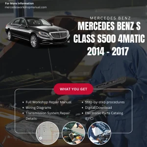 Mercedes-Benz S-Class S500 4Matic W222 2014-2017 Workshop Manual Cover