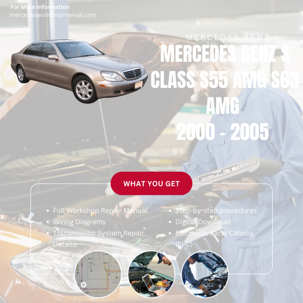 Mercedes Benz S Class S55 AMG S63 AMG  Workshop, Service & Repair Manual 2000 - 2005 | Engine, Wiring, Transmission, Maintenance Guide