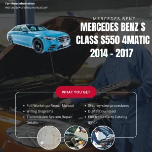 Mercedes-Benz S-Class S550 4Matic W222 2014-2017 Workshop Manual Cover