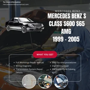 Mercedes-Benz S-Class S600 S65 AMG W220 1999-2005 Workshop Manual Cover
