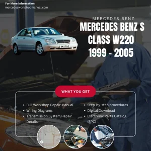Mercedes-Benz S-Class W220 1999-2005 Workshop Manual Cover