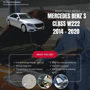 Mercedes-Benz S-Class W222 2014-2020 Workshop Manual Cover