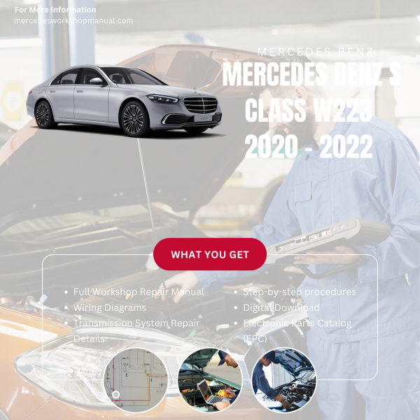 Mercedes Benz S Class W223  Workshop, Service & Repair Manual 2020 - 2022 | Engine, Wiring, Transmission, Maintenance Guide