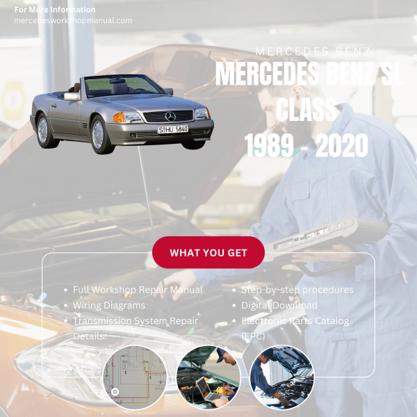 Mercedes Benz SL Class  Workshop, Service & Repair Manual 1989 - 2020 | Engine, Wiring, Transmission, Maintenance Guide
