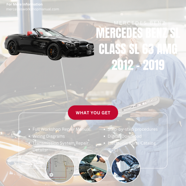 Mercedes Benz SL Class SL 63 AMG  Workshop, Service & Repair Manual 2012 - 2019 | Engine, Wiring, Transmission, Maintenance Guide