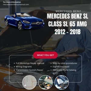 Mercedes-Benz SL-Class SL65 AMG V12 2012-2018 Workshop Manual Cover