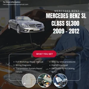 Mercedes-Benz SL-Class SL300 2009-2012 Workshop Manual Cover