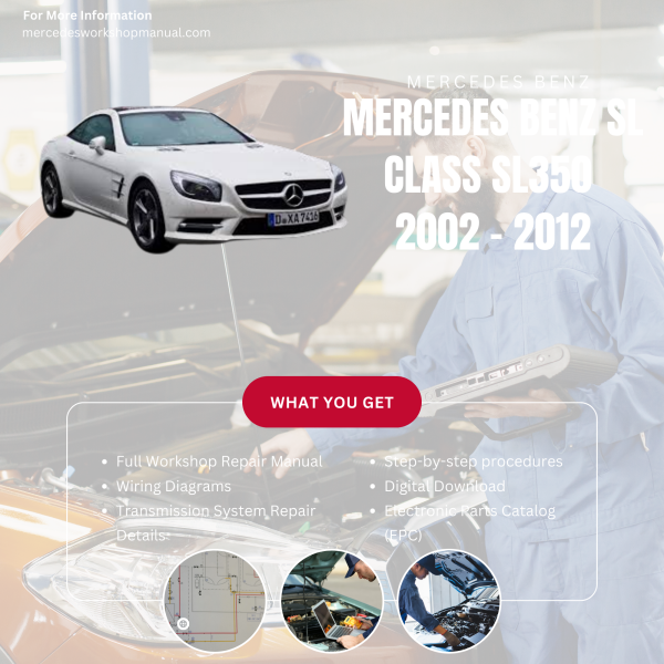 Mercedes Benz SL Class SL350  Workshop, Service & Repair Manual 2002 - 2012 | Engine, Wiring, Transmission, Maintenance Guide
