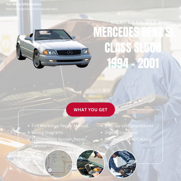 Mercedes Benz SL Class SL500  Workshop, Service & Repair Manual 1994 - 2001 | Engine, Wiring, Transmission, Maintenance Guide