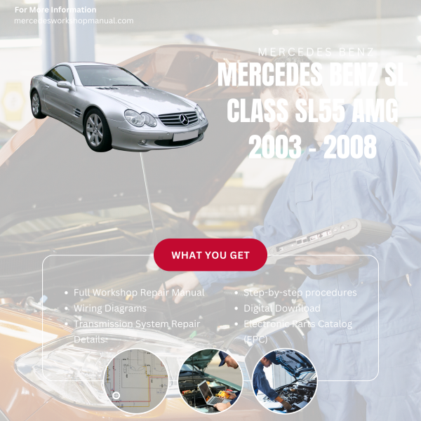 Mercedes Benz SL Class SL55 AMG  Workshop, Service & Repair Manual 2003 - 2008 | Engine, Wiring, Transmission, Maintenance Guide