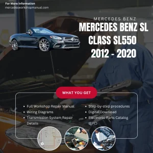 Mercedes-Benz SL-Class SL550 R231 2012-2020 Workshop Manual Cover