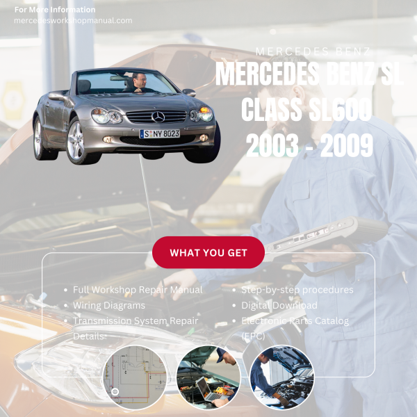 Mercedes Benz SL Class SL600  Workshop, Service & Repair Manual 2003 - 2009 | Engine, Wiring, Transmission, Maintenance Guide