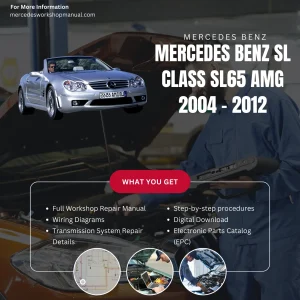 Mercedes-Benz SL-Class SL65 AMG V12 2004-2012 Workshop Manual Cover