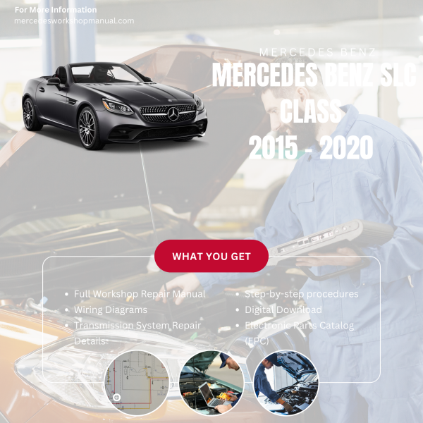 Mercedes Benz SLC Class  Workshop, Service & Repair Manual 2015 - 2020 | Engine, Wiring, Transmission, Maintenance Guide