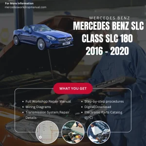 Mercedes-Benz SLC-Class SLC180 2016-2020 Workshop Manual Cover