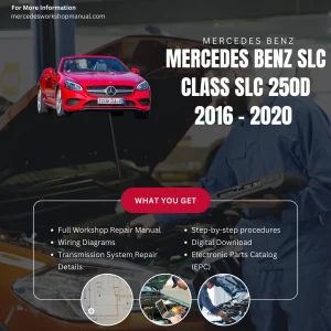 Mercedes-Benz SLC-Class SLC250d Diesel 2016-2020 Workshop Manual Cover