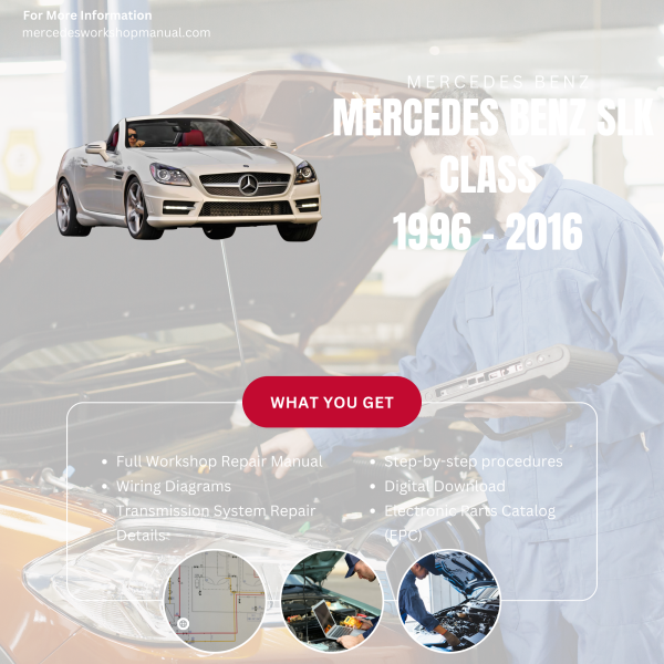 Mercedes Benz SLK Class  Workshop, Service & Repair Manual 1996 - 2016 | Engine, Wiring, Transmission, Maintenance Guide