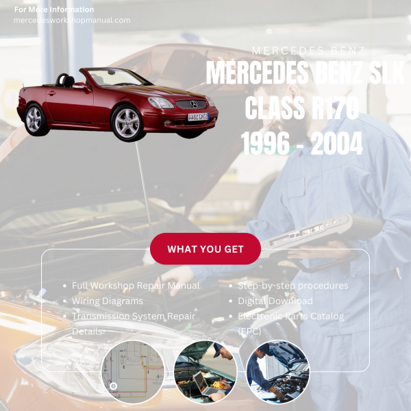 Mercedes Benz SLK Class R170  Workshop, Service & Repair Manual 1996 - 2004 | Engine, Wiring, Transmission, Maintenance Guide
