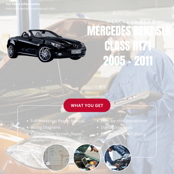 Mercedes Benz SLK Class R171  Workshop, Service & Repair Manual 2005 - 2011 | Engine, Wiring, Transmission, Maintenance Guide