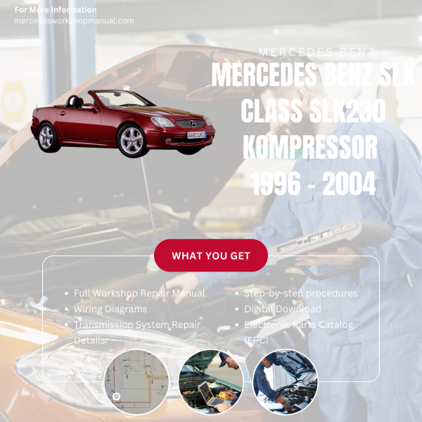 Mercedes Benz SLK Class SLK230 KOMPRESSOR  Workshop, Service & Repair Manual 1996 - 2004 | Engine, Wiring, Transmission, Maintenance Guide