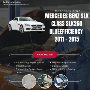 Mercedes-Benz SLK-Class SLK250 BlueEfficiency 2011-2015 Workshop Manual Cover
