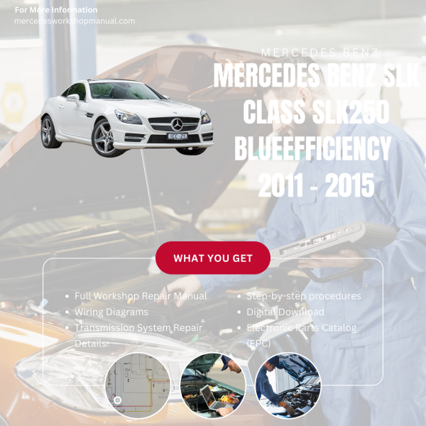 Mercedes Benz SLK Class SLK250 BlueEfficiency  Workshop, Service & Repair Manual 2011 - 2015 | Engine, Wiring, Transmission, Maintenance Guide