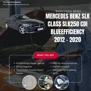 Mercedes-Benz SLK-Class SLK250 CDI BlueEfficiency 2012-2020 Workshop Manual Cover