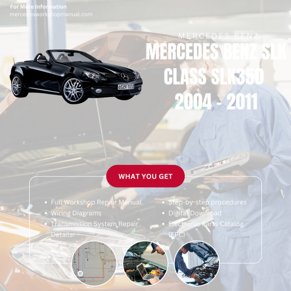 Mercedes Benz SLK Class SLK350  Workshop, Service & Repair Manual 2004 - 2011 | Engine, Wiring, Transmission, Maintenance Guide