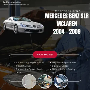 Mercedes-Benz SLR McLaren 2004-2009 Supercar Workshop Manual Cover