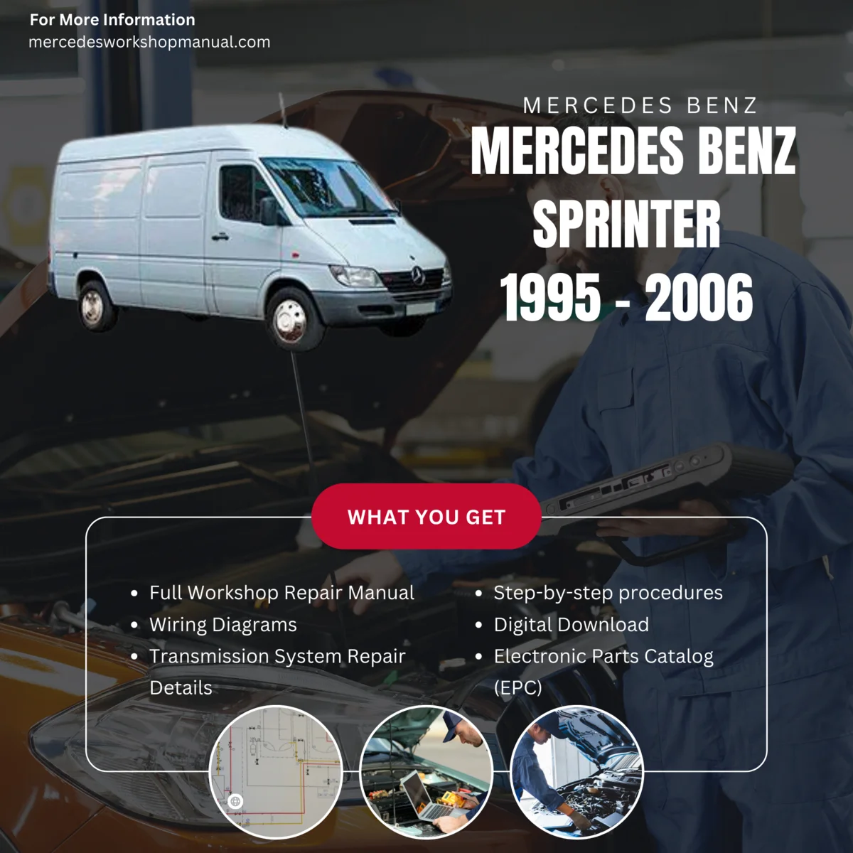 Mercedes-Benz Sprinter W903 1995-2006 Workshop Manual Cover