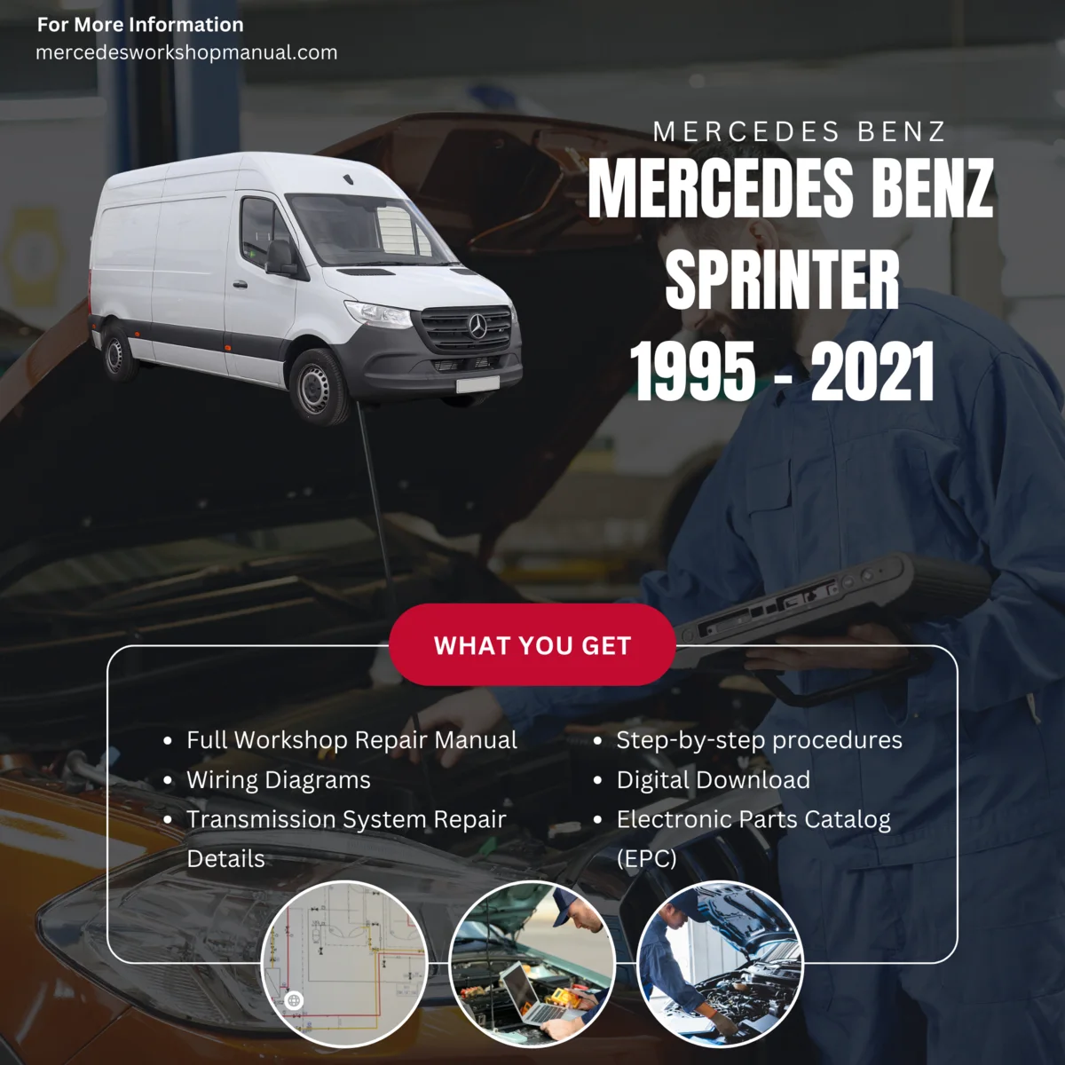 Mercedes-Benz Sprinter Van 1995-2021 Workshop Manual Cover